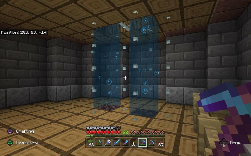 water elevator in minecraft