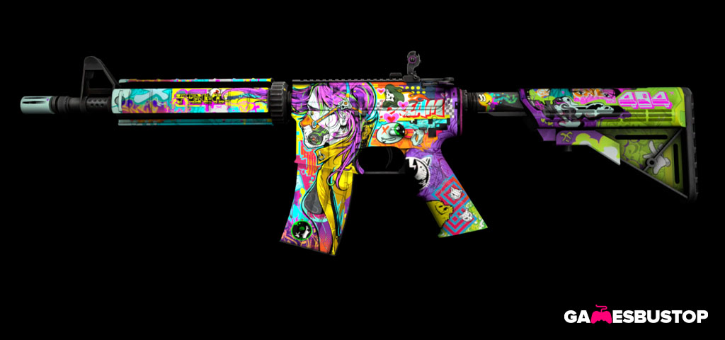 M4A4 In Living Color - GamesBustop CSGO Weapon skins