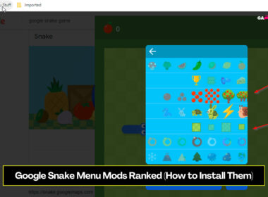 Google Snake Menu Mods