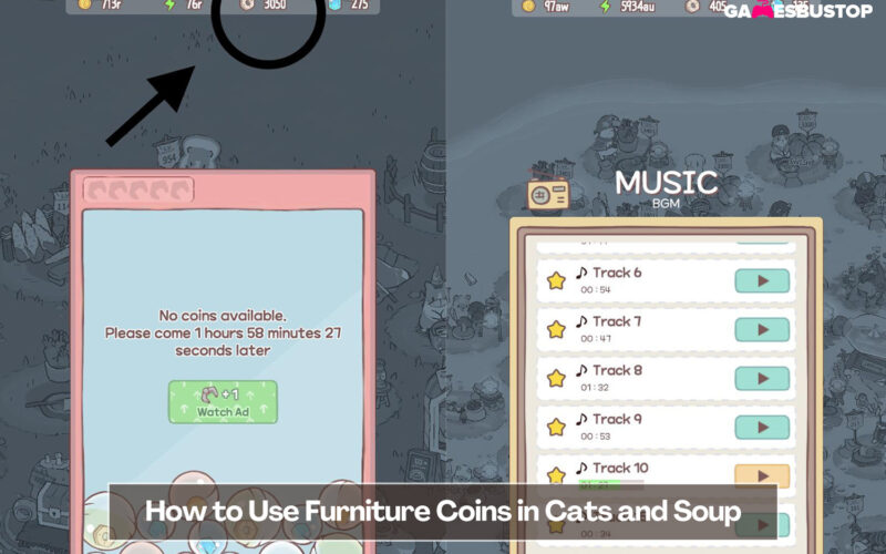 How to Use Furniture Coins in Cats and Soup