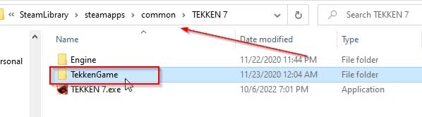 create tekken mods folder